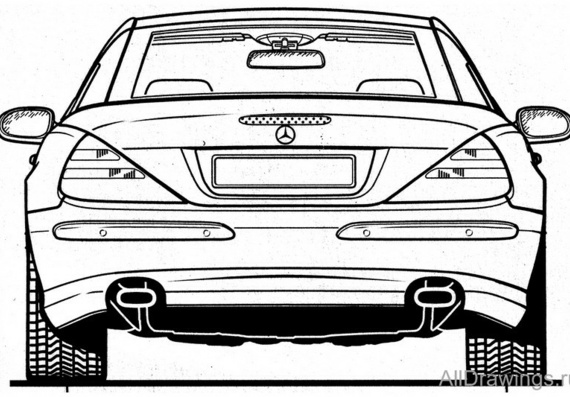 Mercedes SL (2007) (Мерcедес СЛ (2007)) - чертежи (рисунки) автомобиля